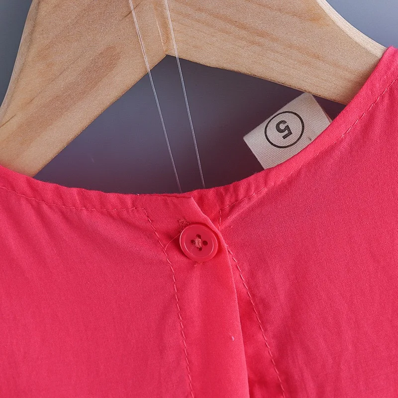 
Mudkingdom Summer Hot Sale Baby Girl Sleeveless Doll Collar Party Dress 100% Cotton Printed Clothing Sets For 2-6 Y Wholesale 