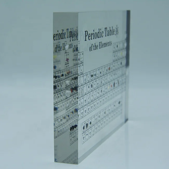 Acrylic Resin Display Gifts Crafts Acrylic Periodic Table Of Elements With Real Elements
