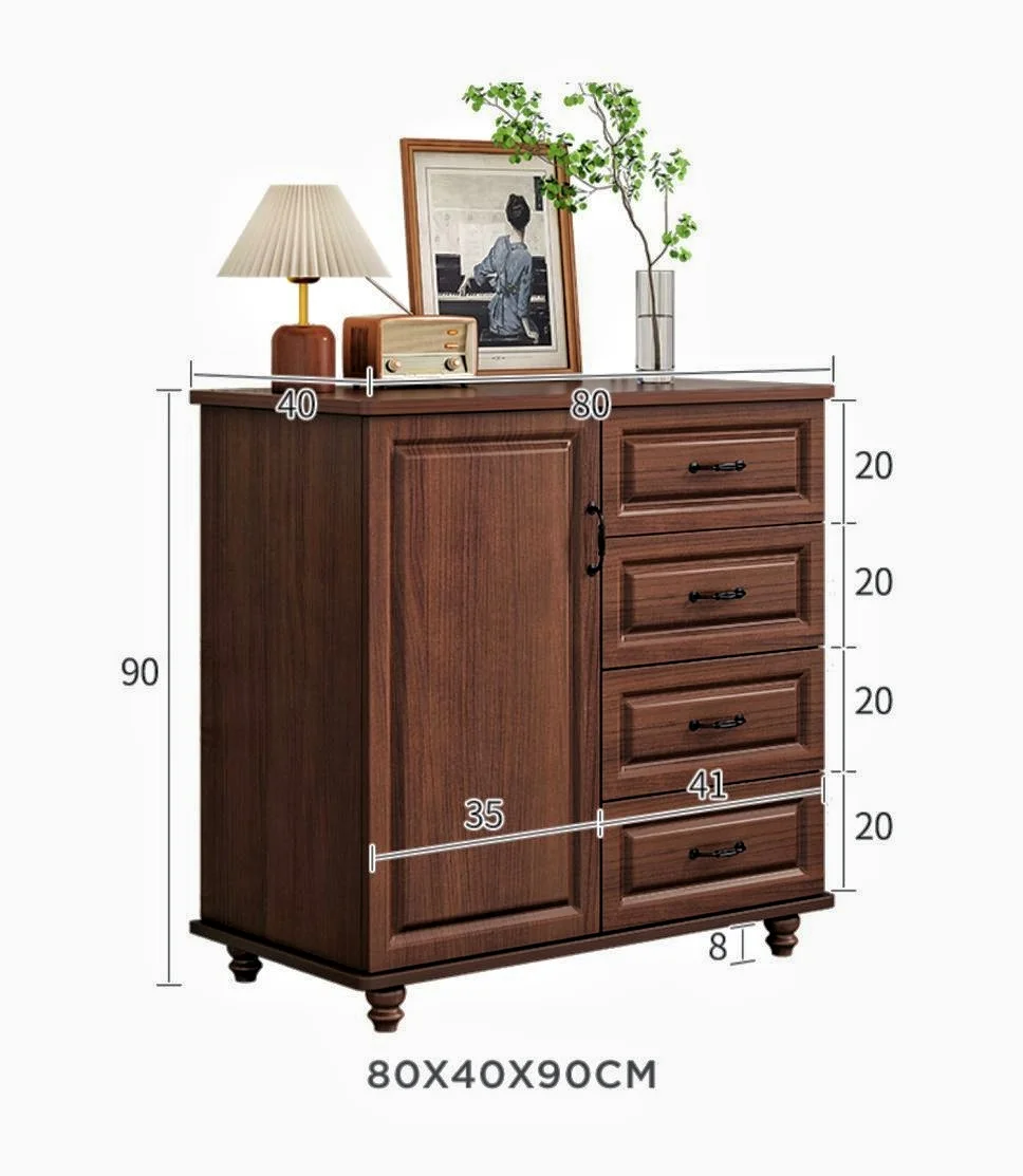 Sideboard Buffet Cabinet with Drawers & Door Coffee Bar Cabinet Farmhouse Wood Storage Cabinet for Bedroom Large Tabletop Rustic