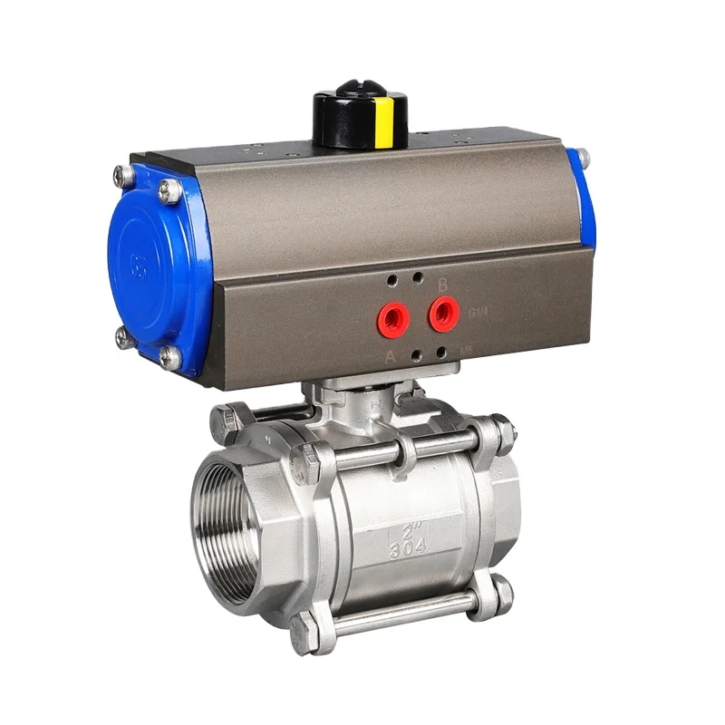 Scotch Fork pneumatic actuator dual action single acting LOW gas consumption thread KF VACUUM casting ball valve rotation 90°