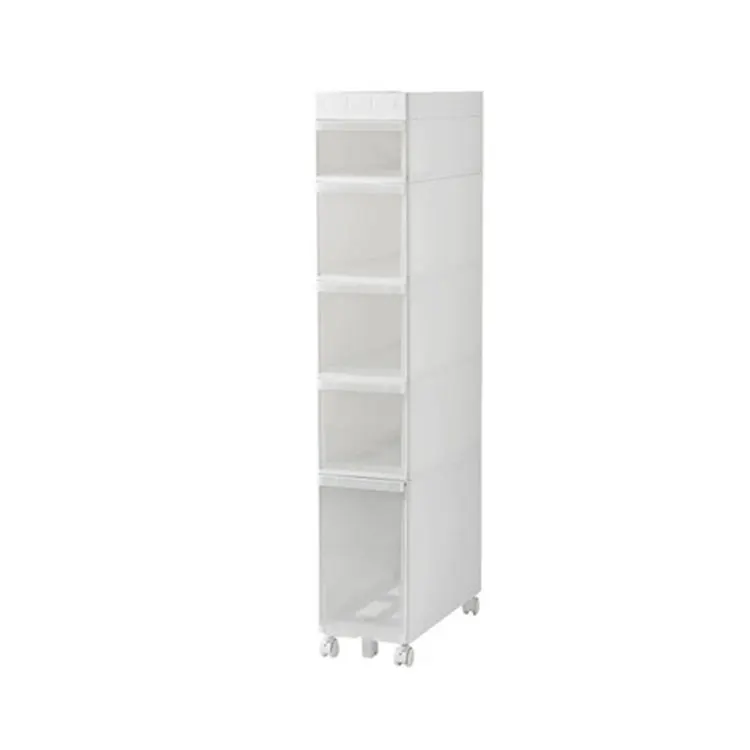 Multilayer Organizer Clip Seam Narrow Bathroom Kitchen Drawer Plastic Storage Cabinet