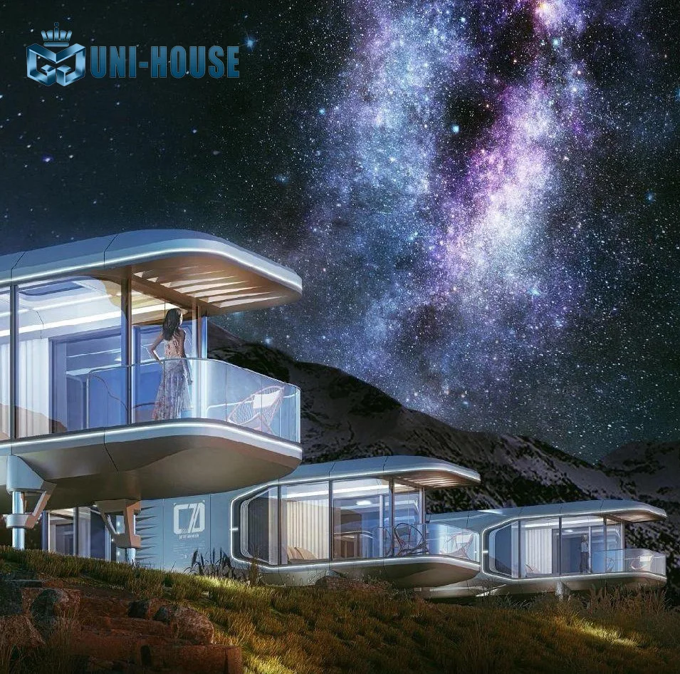 Prefabricated Modular house space capsule Hotel Container Sleeping pod  For Villa Glamping And Resorts hotel building