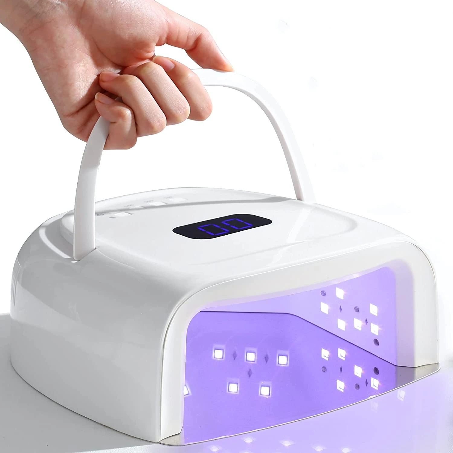 Rechargeable UV LED Nail Lamp 60W Wireless Nail Dryer Gel Polish Machine Professional Curing Lamp For Fingernail