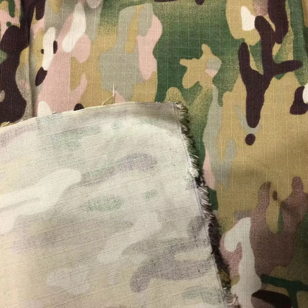 STOCK NYLON COTTON  rip stop camouflage printing fabric