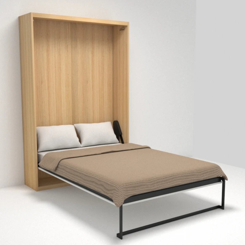 Bedroom Furniture Murphy Bed Fold-down Hidden Wall Panel Bed Steel Frame with Hardware Kit for Single Apartment