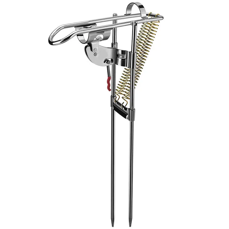  Powerful Tip-Up Hook Setter Double Spring Automatic Fishing Rod Pole