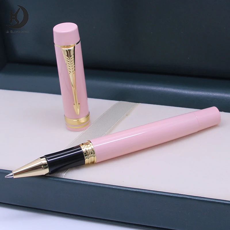 JX7 Luxury premium advertising promotional nice cutting clip corporate designer pens gift black color metal twist ballpoint pen