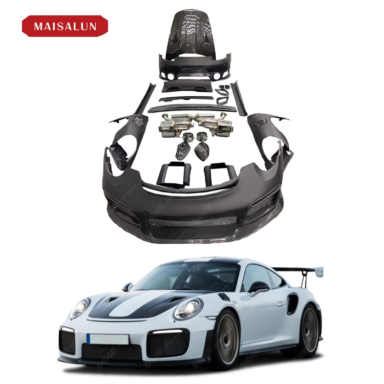 Carbon Fiber Body Kit For Porsche 911 991 Upgrade To GT2 RS Style with Car bumpers fender hood spoiler Bodykit