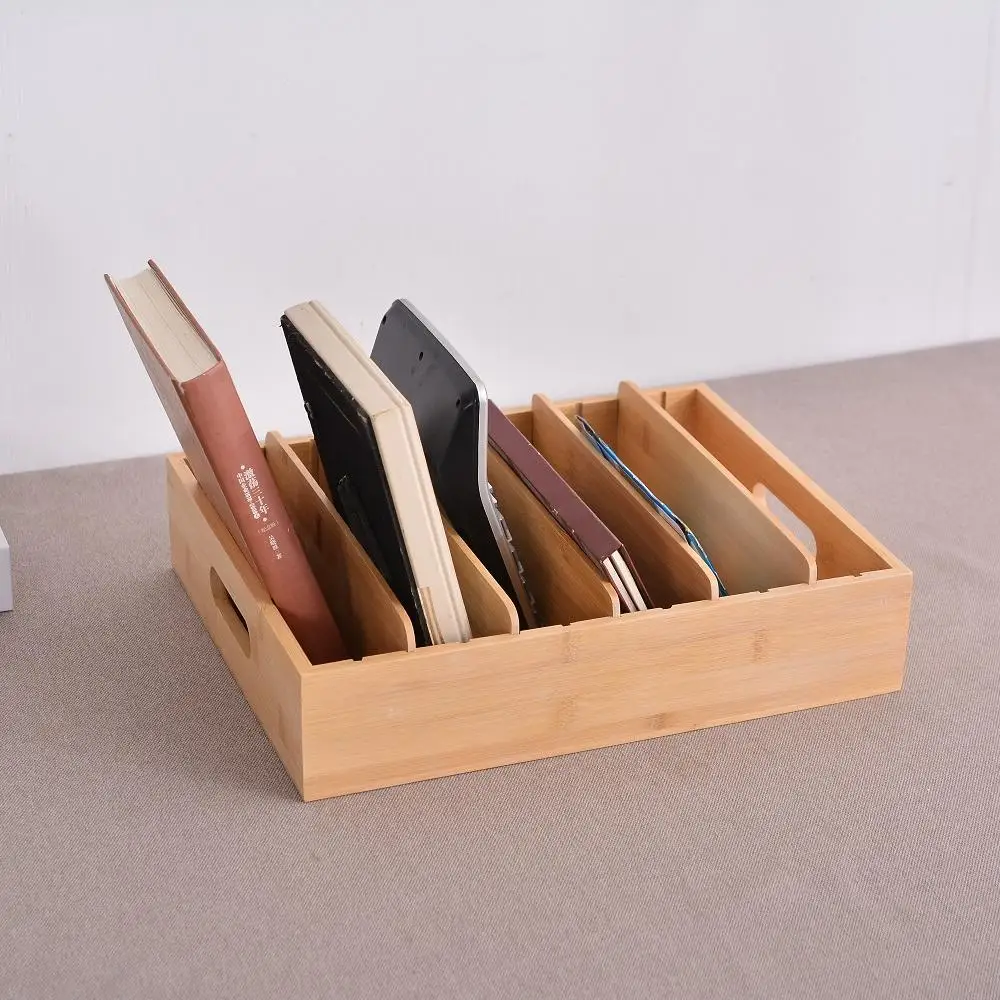 Горячая распродажа квадратная деревянная коробка для хранения книг и компакт-дисков рабочего стола