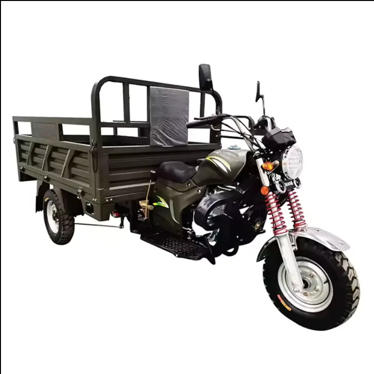 Water-Cooled Cargo Three-Wheel Motorcycle Fuel Gasoline Engine Dump Five-Wheel  Electric Spray Agricultural Tricycle