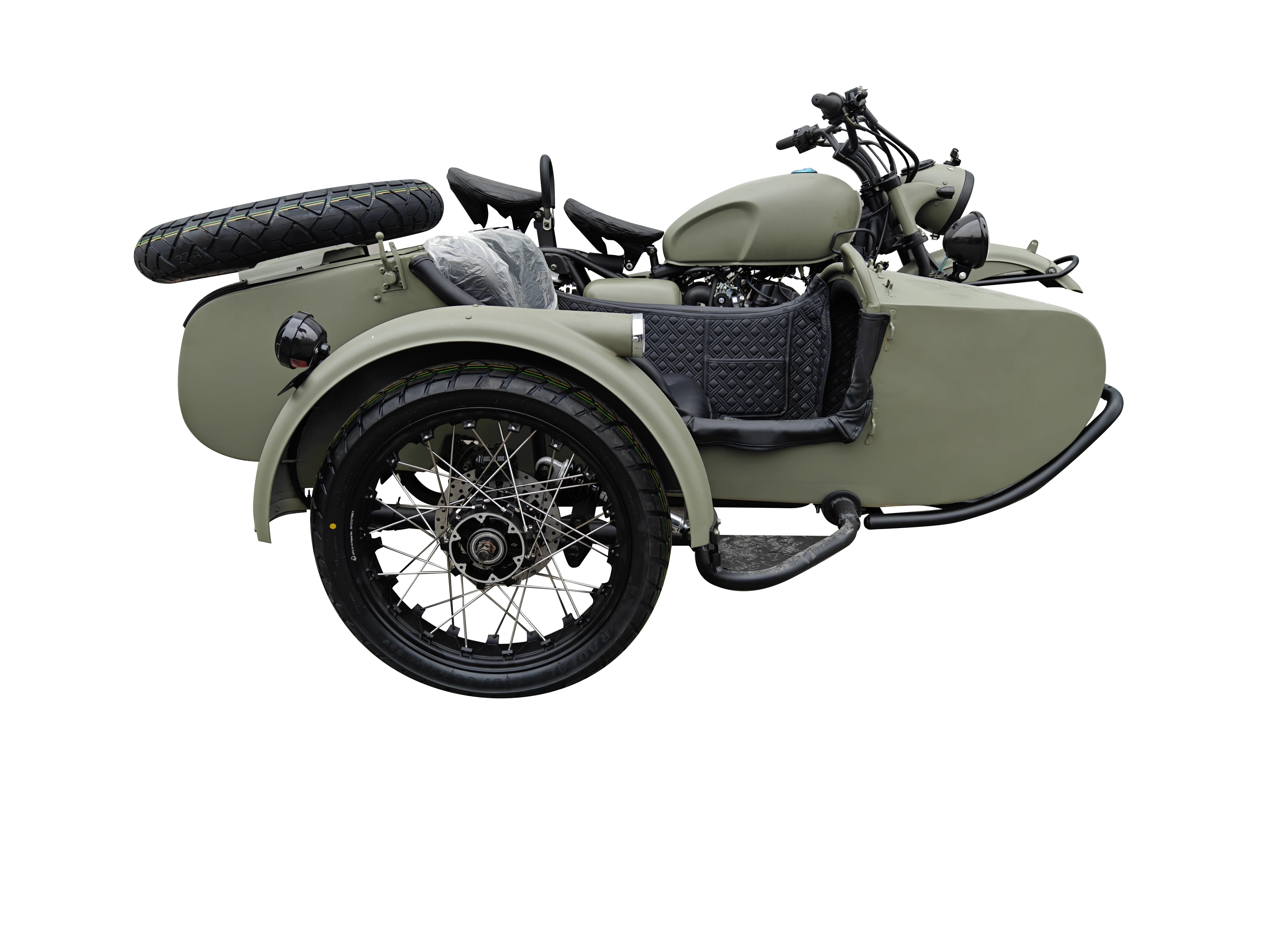 2025 HOT Changjiang 500cc Win-cylinder Water-cooled Four-stroke Engine 3 Wheeled Motorcycle Sidecar