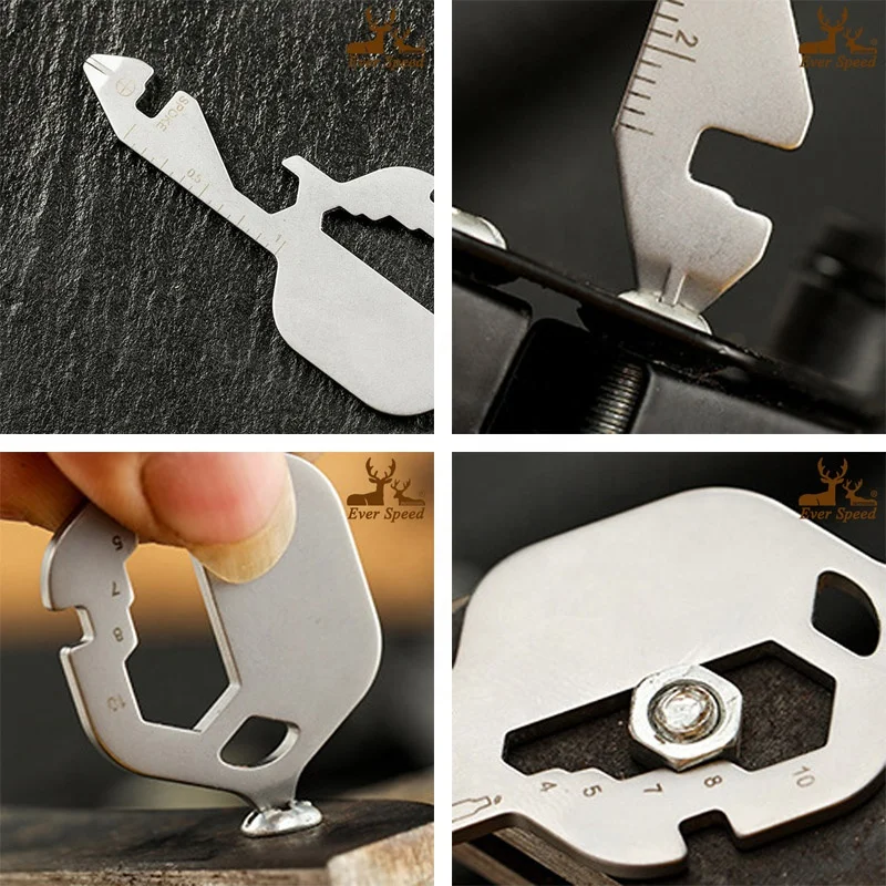 13 in 1 stainless steel 420 keychain multitools bike tools EDC compact pocket tools carabiner repair kit tools