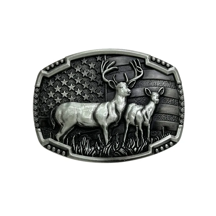 Manufacturer Wholesale Luxury Custom Logo Metal Brass Stainless Steel Zinc Alloy Western Cowboy Belt Buckles For Men