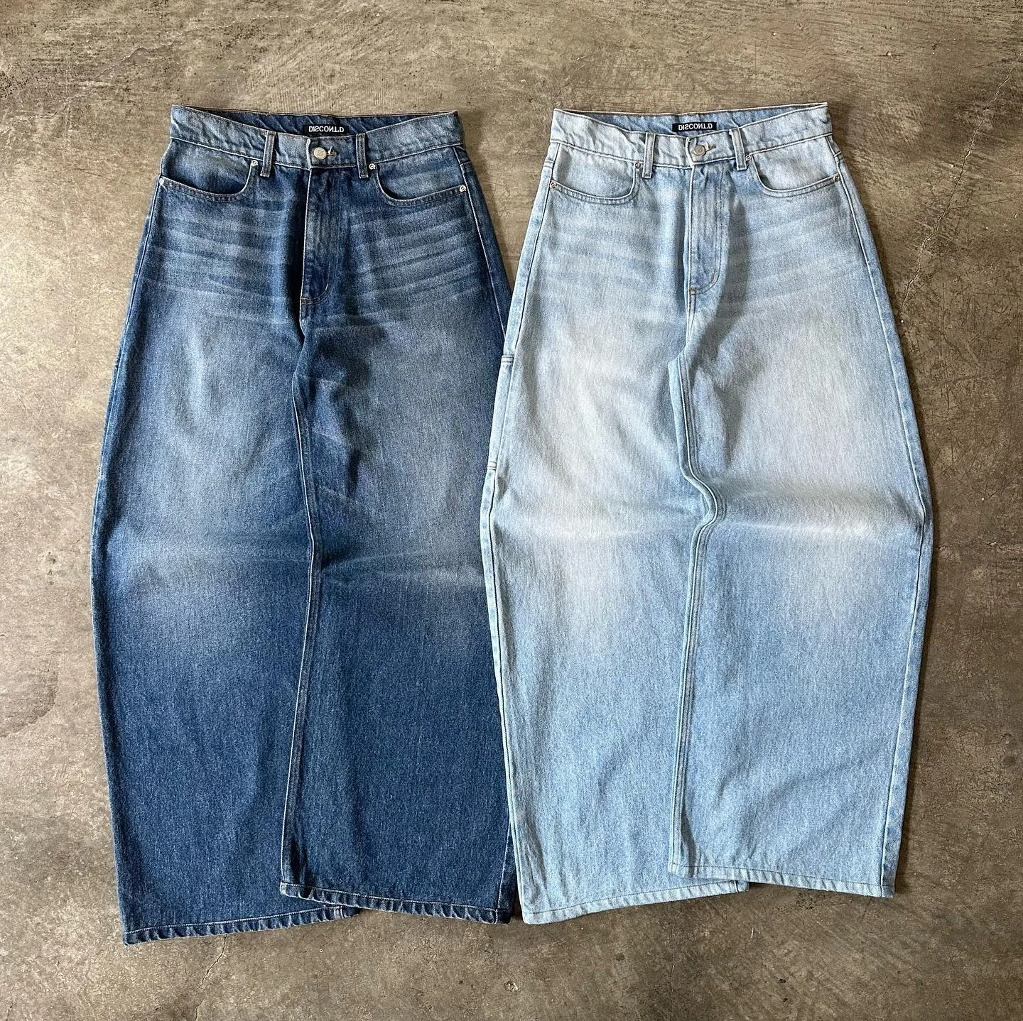 Jeans Manufacturer Custom Designer High Waist Loose Oversized Acid Wash Vintage Wide Legged Distressed Denim Pant Baggy Jean Men