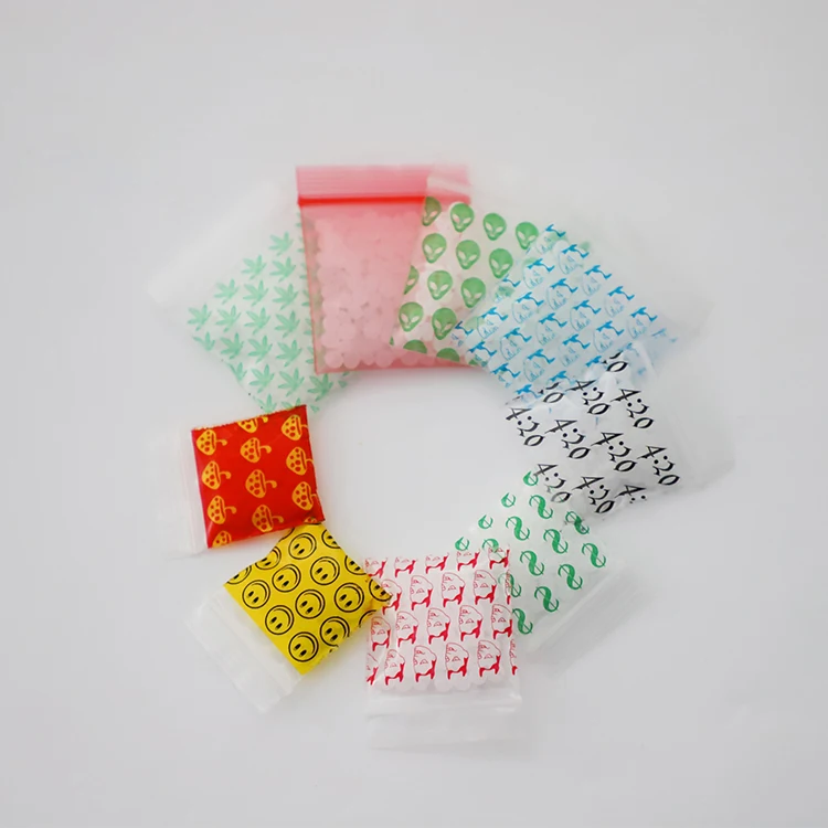 Custom Printing Apple Plastic Bag Mini Zipper baggies Printed Logo Reclosable