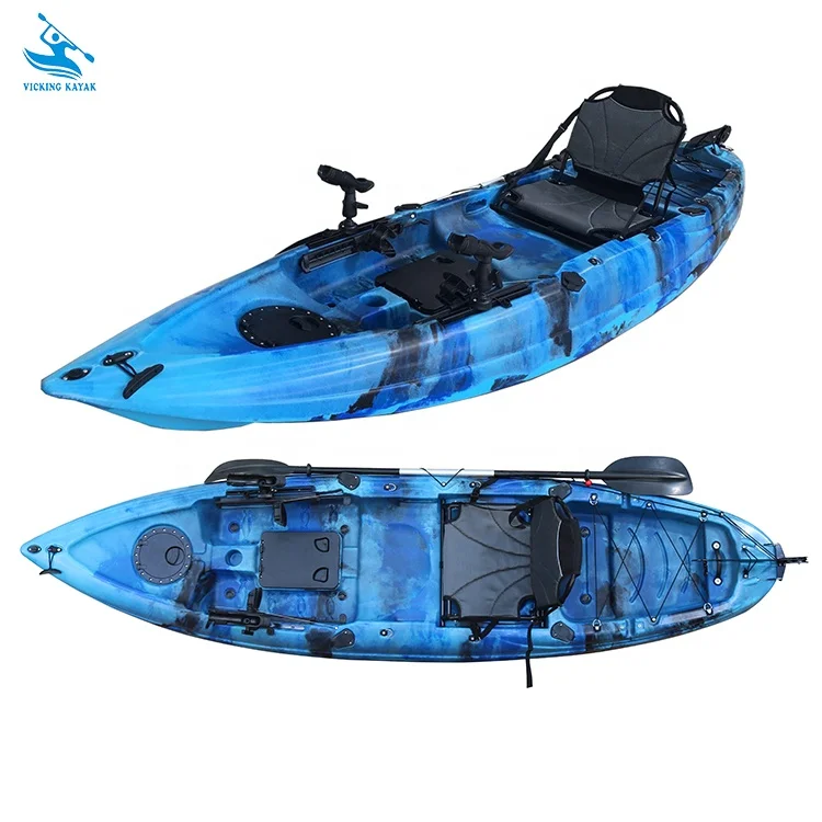 Kids or Pet Rowing Kayak Sit on Top Fishing Kayak Paddle Stadium Seat Wholesale Factory 1+1 with Rudder 10.8' Cano