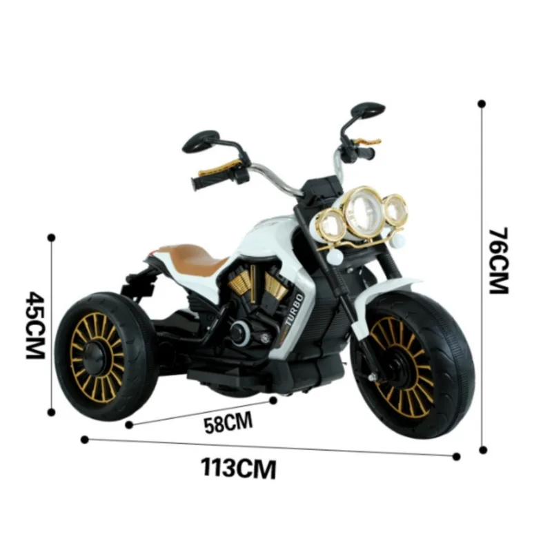 High Quality Three-Wheel Electric Motorcycle Small Wheel Size Ride-On Car Toy for Children 2-4 Years & 5-7 Years