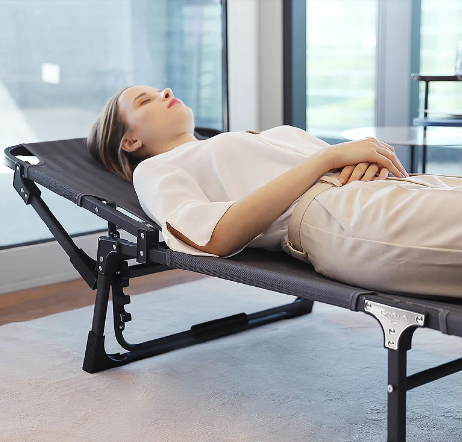 Открытый 5 позиции складной стул кроватки регулируемая спинка тяжелых металлов с дышащей сеткой складной туристическое снаряжение кровать