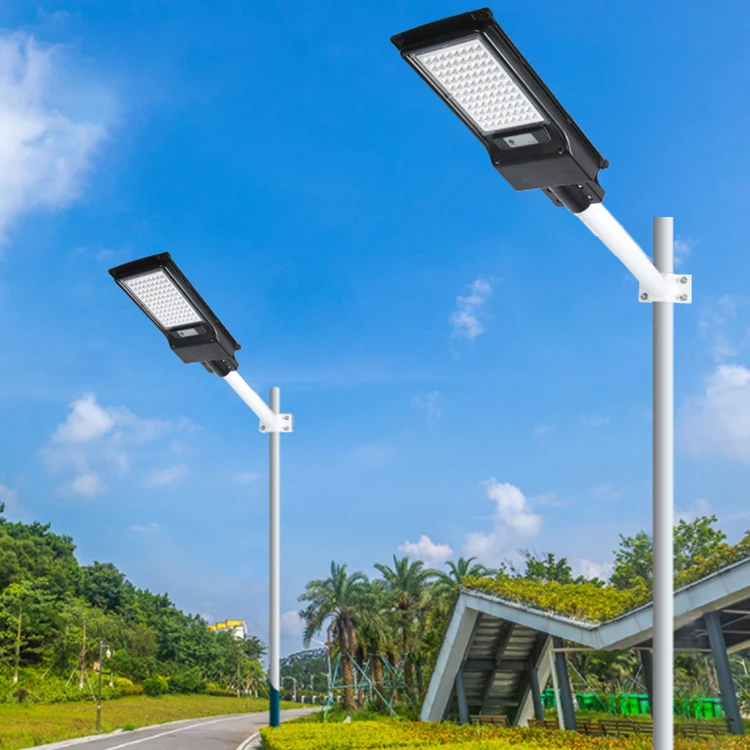 Stock In USA waterproof outdoor ip65 smd 80w 120w all in one integrated led solar streetlight