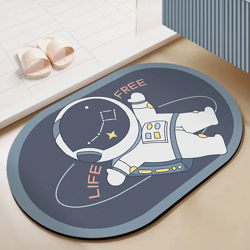 Super Absorbent Non Slip Diatom Mud Bathroom Rug Mat Soft Diatomite Bath Mat