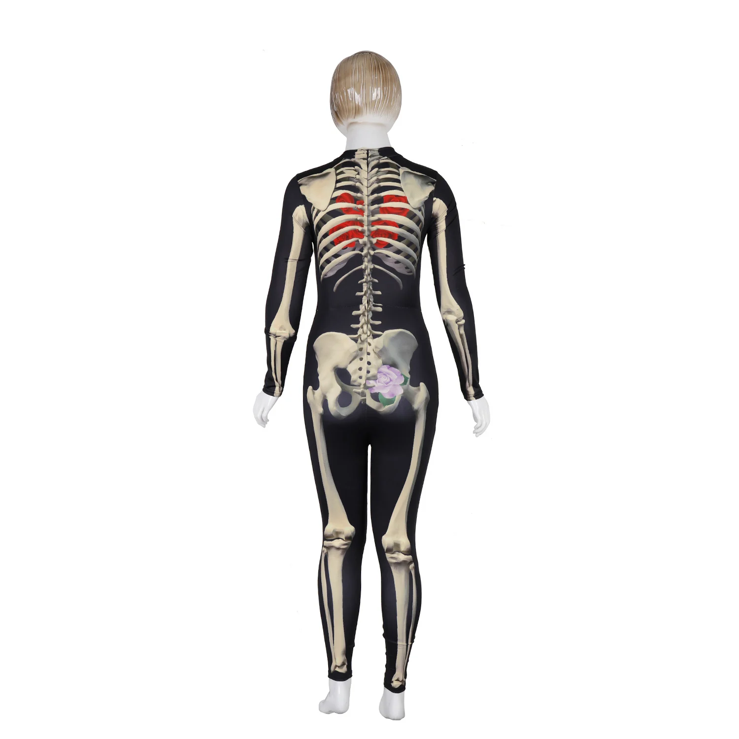 С длинным рукавом сексуальные женские косплей комбинезоны с принтом Хэллоуин костюмы обтягивающий костюм N37-22