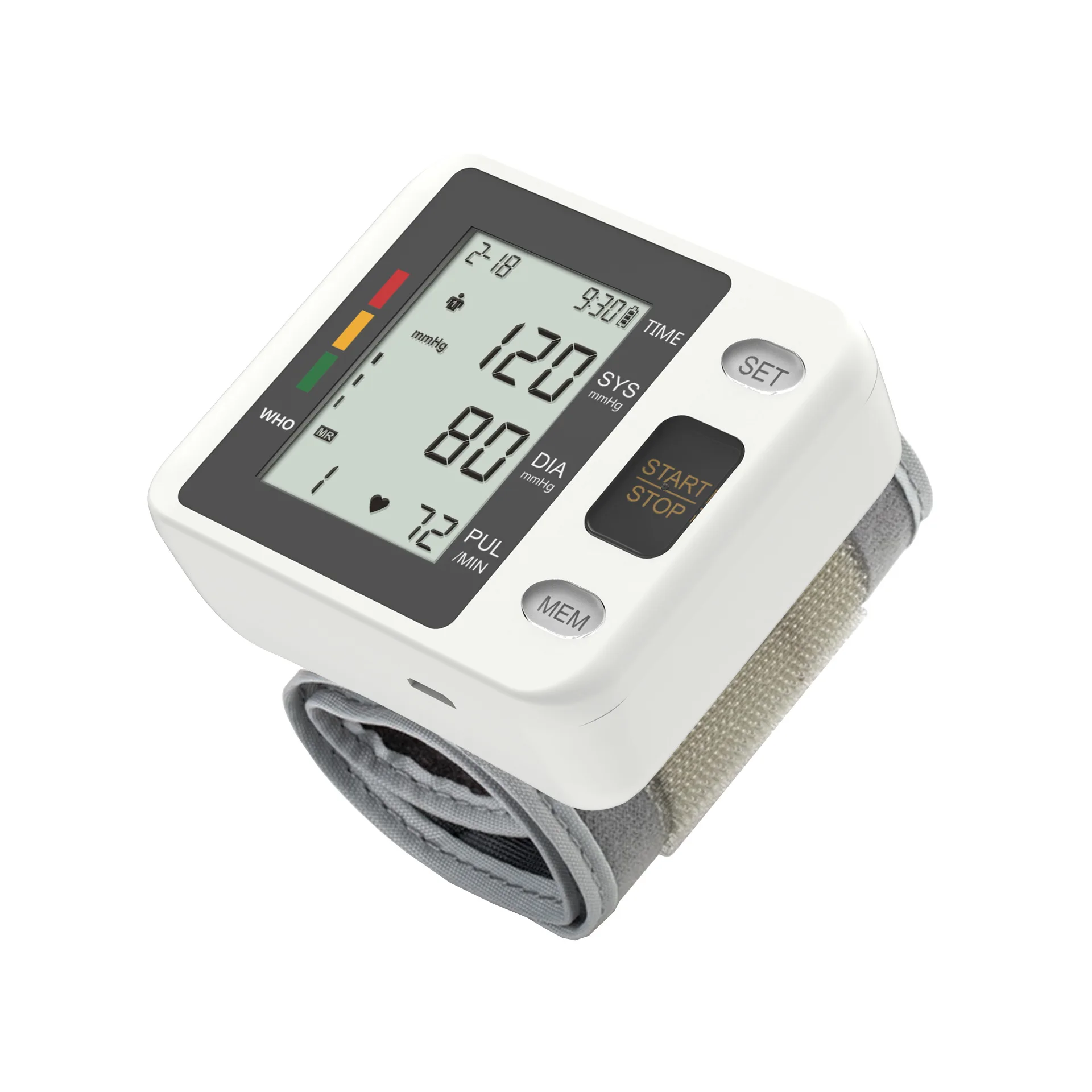2024 Medical BP Machine Device Equipment Manufacturer Wireless Electronic Wrist Tensiometer Blood Pressure Monitor