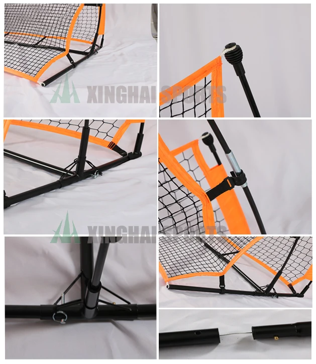 Portable double sides rebound net 2 in 1 soccer/football two sides rebounder passing and shooting  soccer practice goal