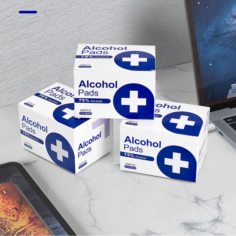 Sterilization disposable alcohol cotton pad household disinfection sterilization cleaning wipes 75% alcohol phone cleaner