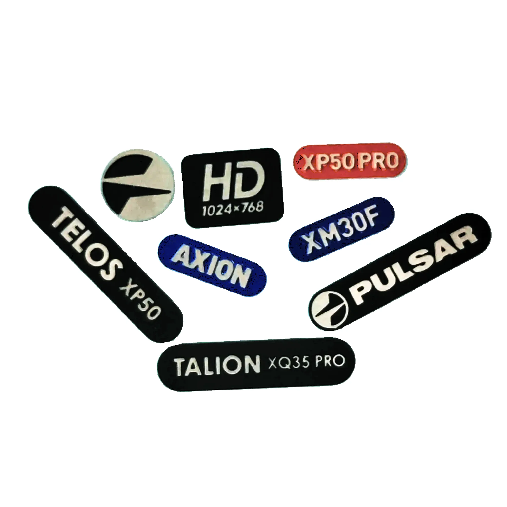Wholesale Custom Color Stainless Steel Small Sign Label Raised Silver Word 3D Metal Logo Badge Tag