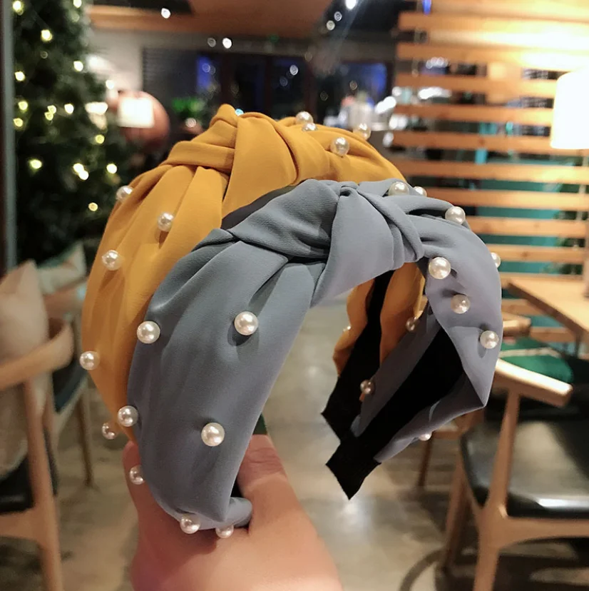 100 take a pearl hair hoop lovely outside wearing a Korean headband hair card adult female net red simple headband