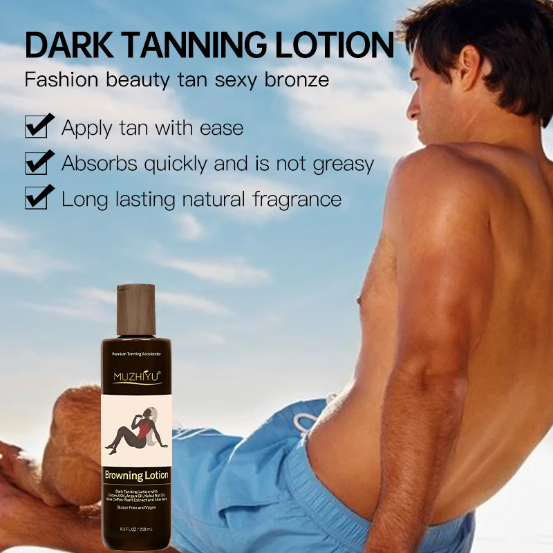 OEM Natural Shimmering Oil Dark Tanning Oil Brown Tanner sun oil tanning facial tanner tanning