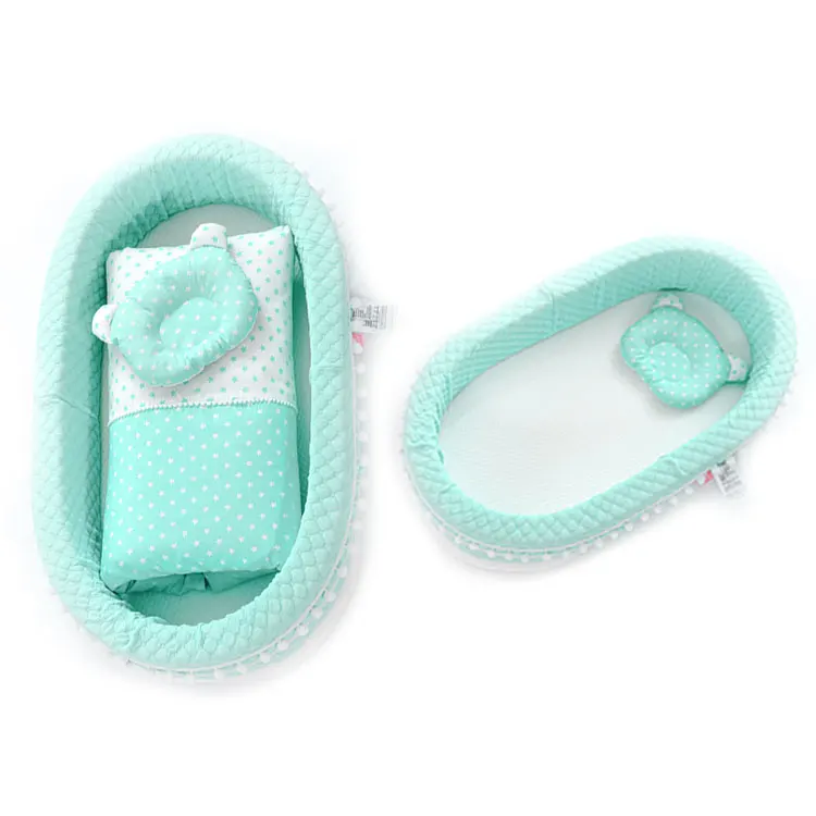 Sunveno Portable Baby Nest Bed Lounger & Infant Floor Seat-Newborn Essentials,Organic Organic Cotton,Fiberfill