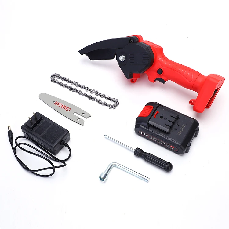 Eu Dropshipping 550w Powered Electric Chainsaw 4 Inch Mini Cordless Chainsaw With Battery