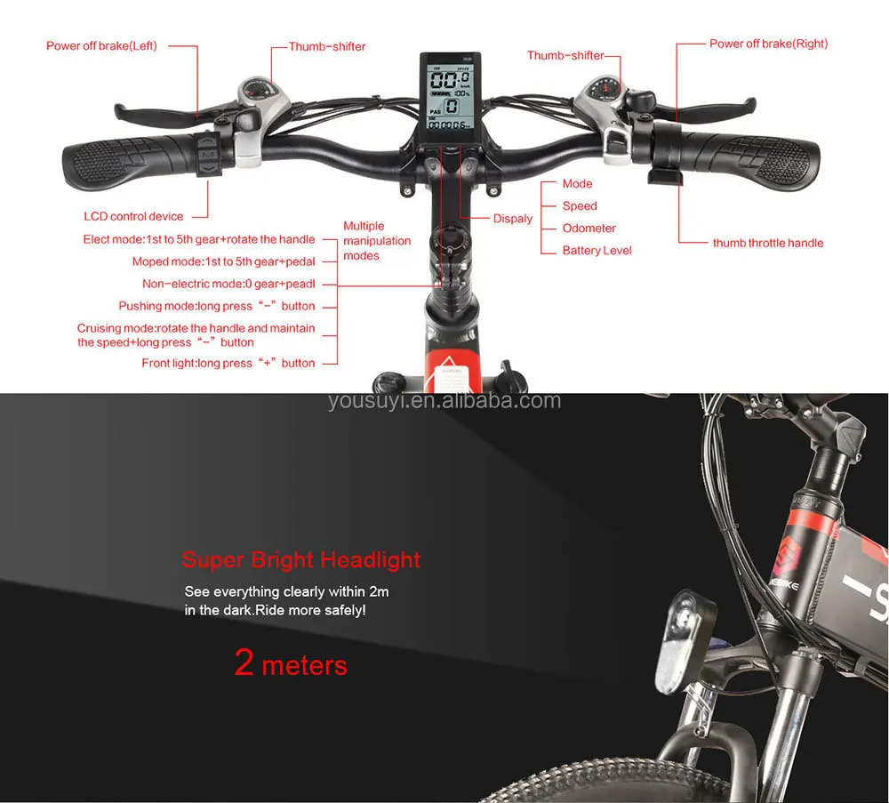 26 inch Moped Electric Bicycle Fashion Europe 48v 350w Motorcycle Folding Motor ebike Frame Power Li-ion Battery Electric Bike