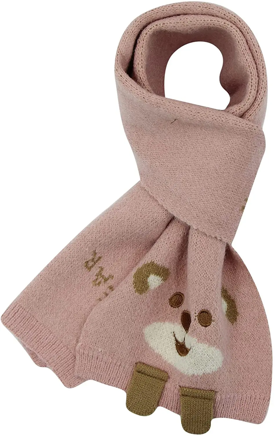 Оригинальная Прямая поставка с завода Горячая теплая Мягкая Популярная Милая Элегантная акриловая животная жаккардовая вышивка детский вязаный шарф