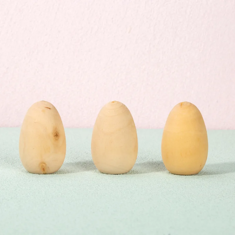Новый продукт деревянные яйца Пасхальные DIY незавершенные различные размеры Деревянное яйцо подарок оптовая цена