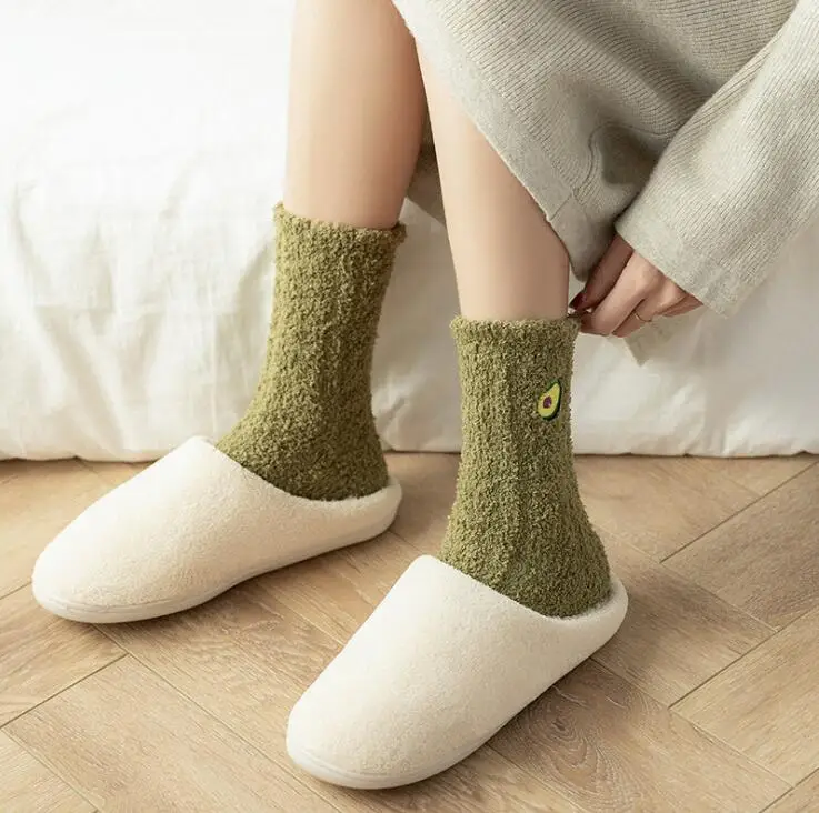 Hot Sale Fuzzy Warm Slipper Socks Women Super Soft Microfiber Cozy Sleeping Socks