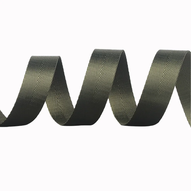 Herringbone strips seat belt strap 38mm nylon polyester webbing