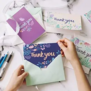 Full Color Printing Blank Cards with Envelopes and Stickers for Bridal Shower, Birthday, Wedding, Thank You, Baby Shower