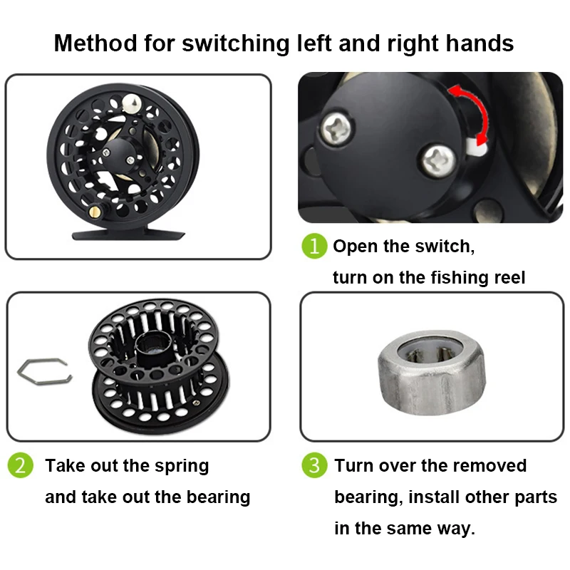 High Quality All Metal Fly Reels Classic 3/4 5/6 7/8 WT Large Arbor Aluminum Fishing Reel Hand Changed Fly Fishing Reel