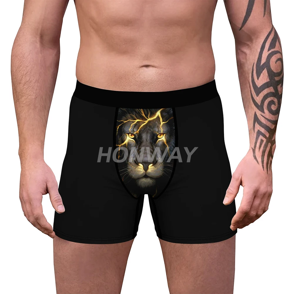 Comfortable Sports Animal Anime Printed Mens Underwear Manufacturerpants Tight Fitting Male Boxer Mens Underwear For Men
