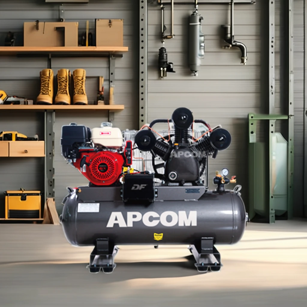 APCOM Engine 4hp 5.5hp 6.5hp 7.5hp 13hp 15hp petrol gasoline air compressor 50L 100L 150L 50 80 100 300 litre air compressors