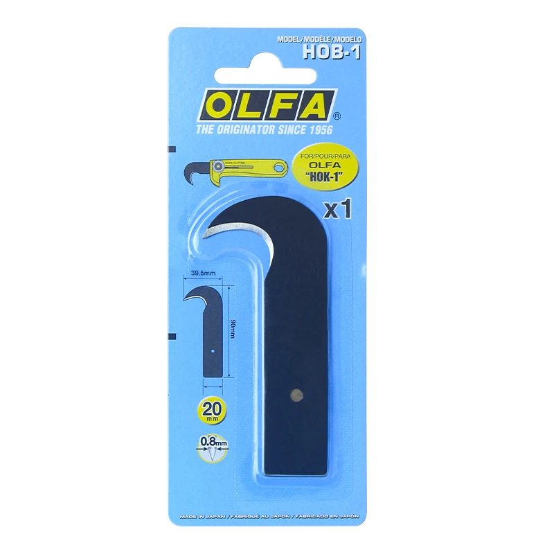 Best-Selling OLFA HOB-1 Black Heavy Hook Knife Utility Knife for Unpacking Safety Unpacking Belt Knife