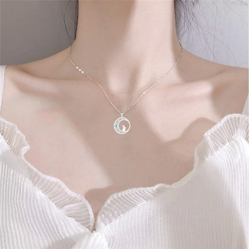  Ожерелье из серебра 925 пробы с кубическим