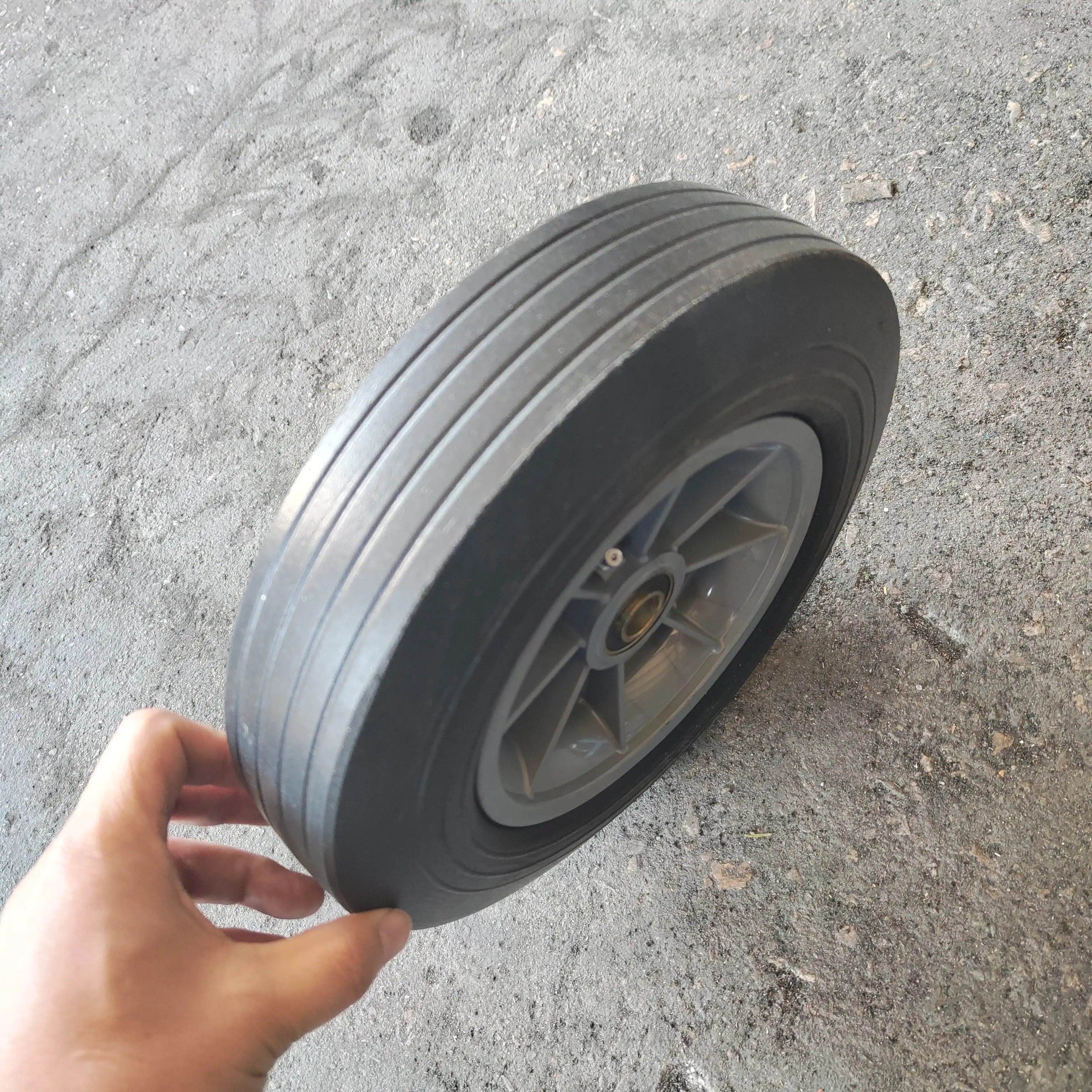 10 inch Solid rubber wheel handtruck wheel for generator freight wagon tyre trolley cart wheel