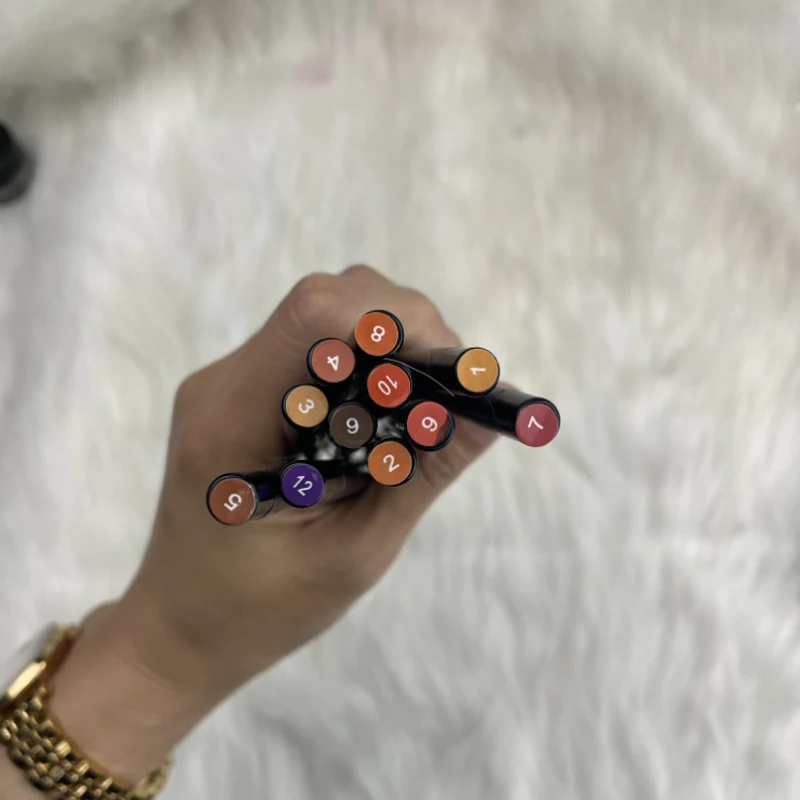 Professional Multi-functional Lipliner Pencil Long Lasting Waterproof Lip Eyebrow Cosmetic Makeup Colorful Retractable Lip Liner