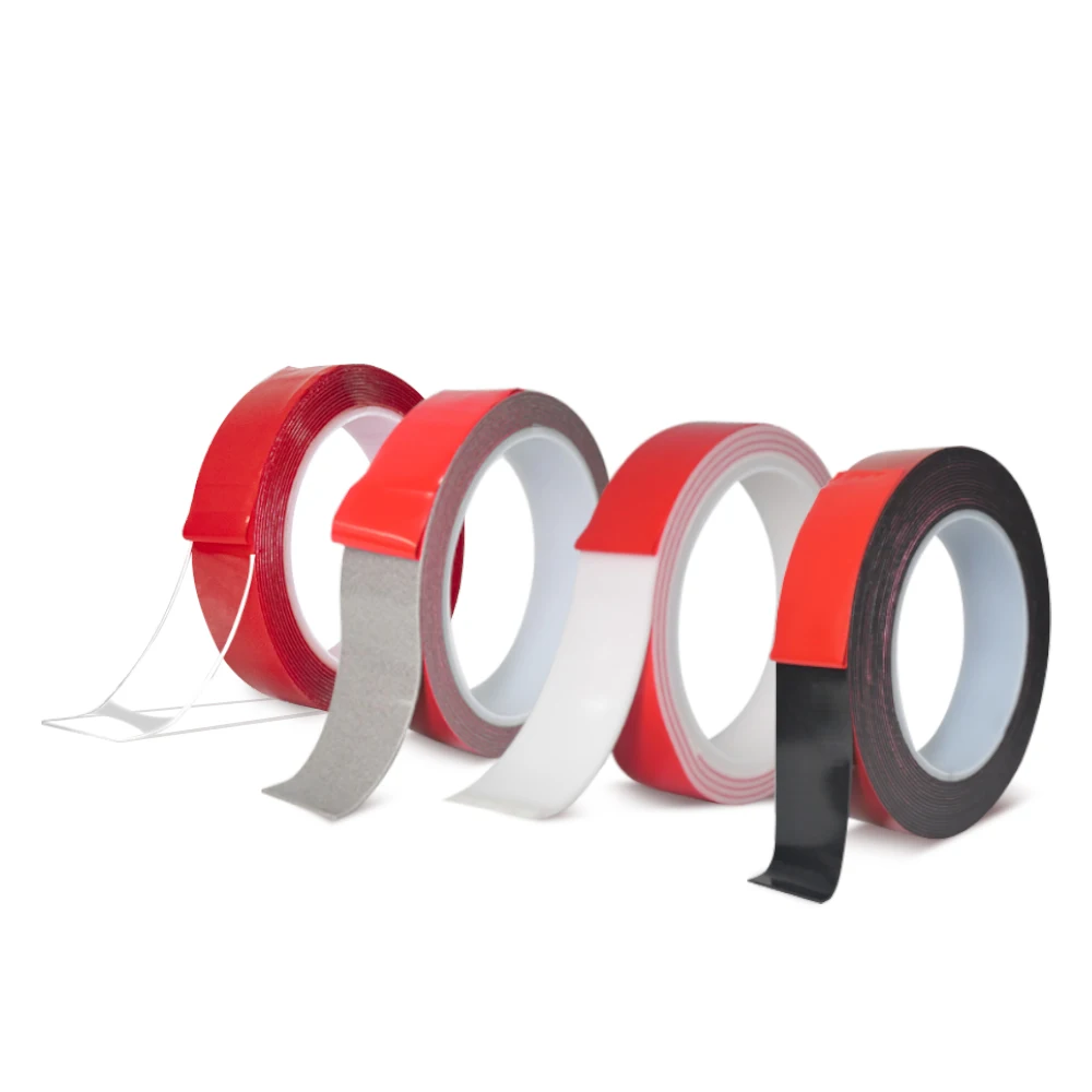 Съемная безостаточная Прозрачная Клейкая красная пленка для крепления двухсторонней акриловой ленты