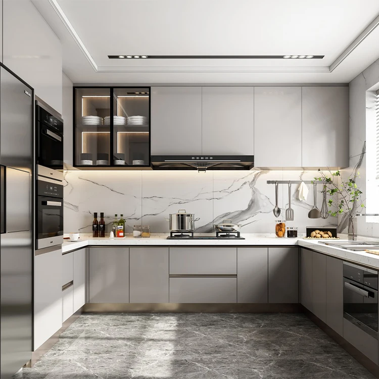 SANTOPOVA Modern Complete Laundry Kichen Cabinet Design