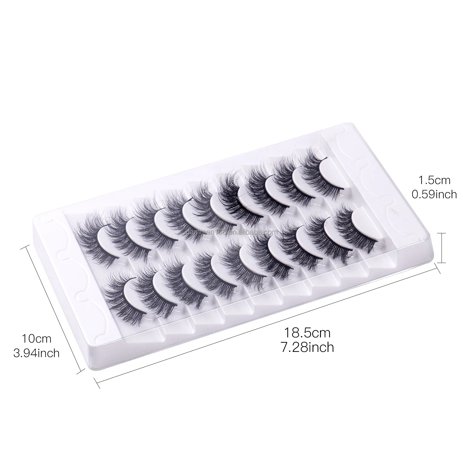 OEM Natural Lashes Strips Customized Eye Lash Strip Soft 3D Faux Mink Lashes