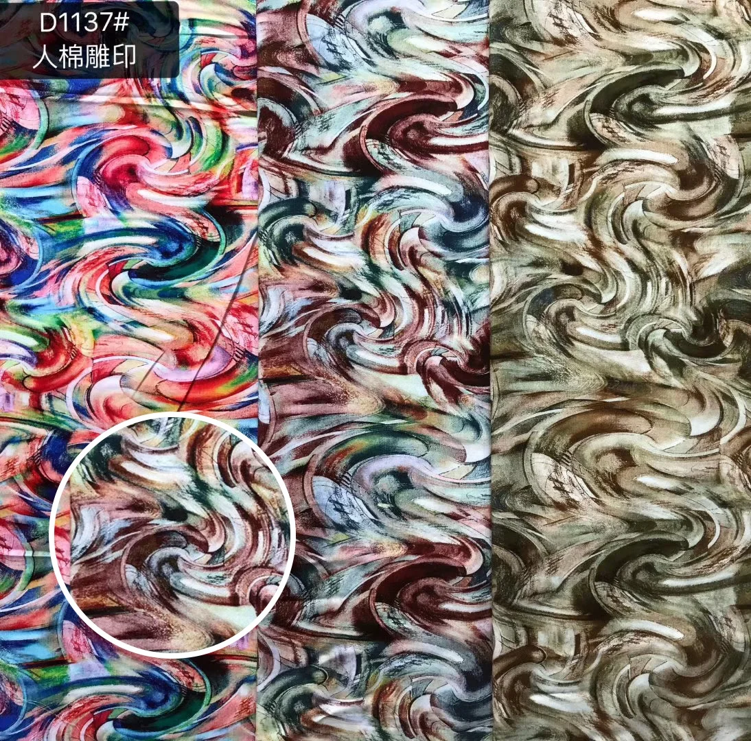 High-end rayon woven printing fabric rayon printed fabric wholesale